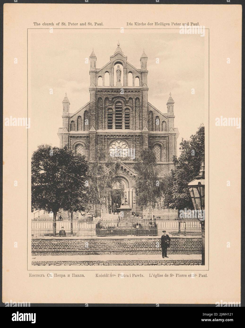 `Church of St. Peter and St. Paul`. Winiarski, Stanisław (Warszawa ; skład papieru ; fl. ca 1870-ca 1915), printing house, unknown, photographer Stock Photo